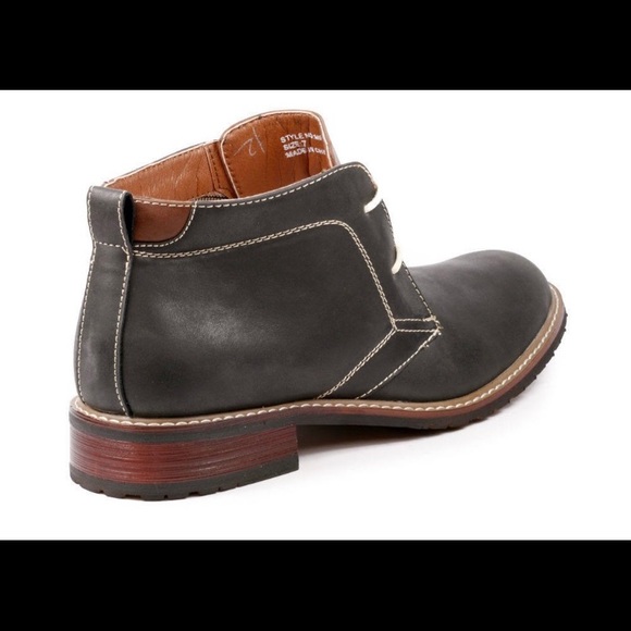 Ferro Aldo Men's Round Toe Lace Ankle Boots - Picture 3 of 4